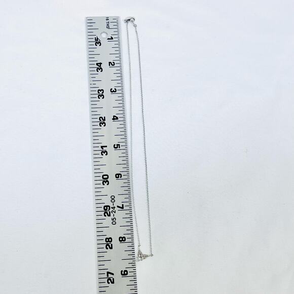 Vintage Alchemia Modern Silver Tone Necklace Geometric Shape Jewelry 8" - Picture 5 of 5